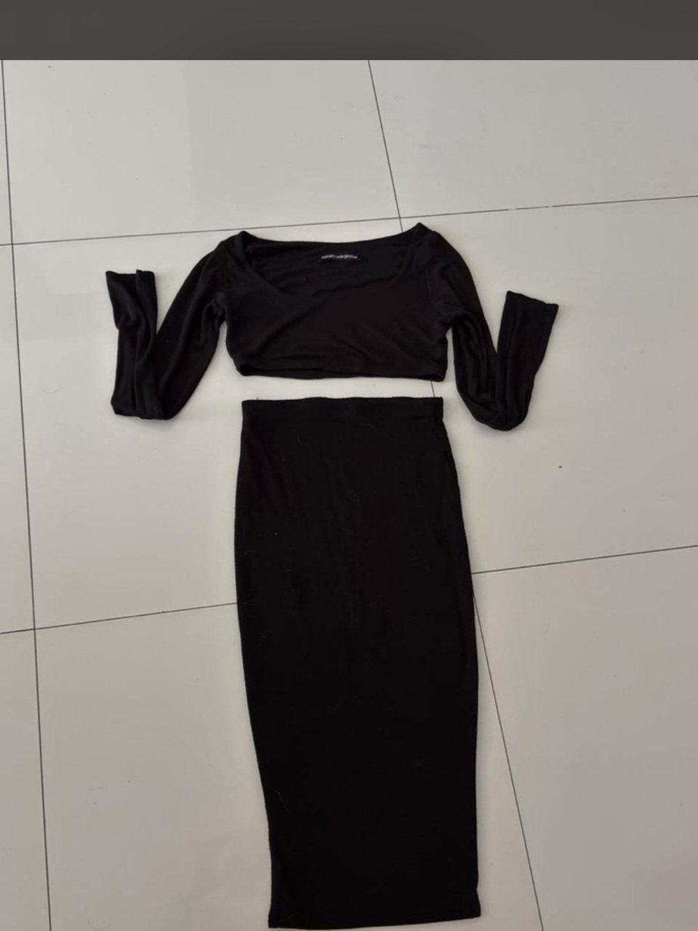 Naked wardrobe set crop top and midi skirt